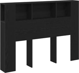 vidaXL - Zwarte - Eikenhouten - Hoofdbordkast - - - 140x19x104.5 - cm - - - Gemaakt - van - Engineered - Wood