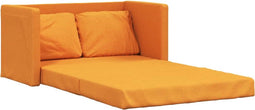 vidaXL - Slaapbank - vloermodel - 2-in-1 - 112x174x55 - cm - stof - donkergeel