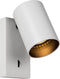 Atmooz - Wandspot Nuo - wit - Opbouwspot - Wandlamp met 1 lichtbron - Industrieel - Woonkamer / Slaapkamer - Hoogte 12cm - Metaal