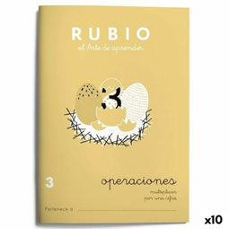 Wiskundeschrift Rubio Nº3 A5 Spaans 20 Lakens (10 Stuks)