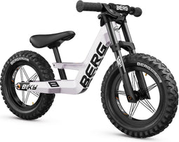 BERG Biky Cross White Loopfiets - 12 inch - Magnesium frame - Incl. Handrem - Verstelbaar Zadel - 2 tot 5 jaar - Wit