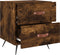 vidaXL - Nachtkastje - 40x35x47,5 - cm - bewerkt - hout - gerookt - eikenkleurig