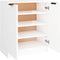 vidaXL - Schoenenkast - 59x35x70 - cm - bewerkt - hout - hoogglans - grijs