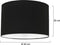 Mexlite K7976SS - Lampenkap - E27 fitting - Zwart ⌀ 40cm