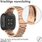 imoshion Bandje met Horlogeband inkorter - Geschikt voor Fitbit Versa 4, Fitbit Versa 3, Fitbit Sense 2, Fitbit Sense - imoshion Stalen band zonder installatiehulp - Rosé Goud