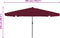 vidaXL - Ligbed - Parasol - met - LED - Lichten - 395x245 - cm - Bordeaux - Rood