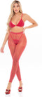 Pink Lipstick Lingerie Lingerie set TALL ORDER 3PC SET, ONE SIZE Rood