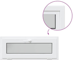 vidaXL - Kelderraam - "RISOR" - 100x40 - cm - Kantelbaar - 3 - Beglazing - wit