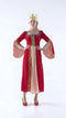 dressforfun - Vrouwenkostuum koningin XXL - Glanzend fluweel - Rood