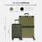 ONYX Kofferset - 2-delige Handbagage 35L en Check-in Koffer 100L - TSA slot - Lichtgewicht - Groen