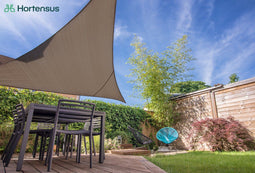 Hortensus - Driehoekig schaduwdoek - Waterafstotend UV-bescherming - Grijs - 3,6 m