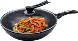 Waukeen wokpan 32cm Glazen Deksel Spatel Wok