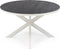 Stalux Ronde eettafel 'Daan' 148cm, kleur wit / zwart eiken