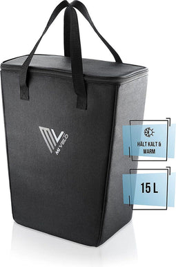 MIVELO Koeltas - Inzetstuk voor fietstas - Houdt koel en warm - Zwart (15 liter)