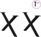 vidaXL - Salontafelpoten - 2 - st - X-vormig - 70x(42-43) - cm - staal - zwart