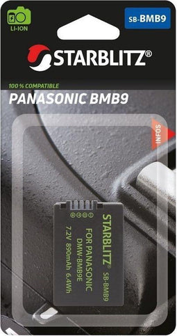 Starblitz DMW-BMB9 - Accu Li-Ion 890mAh 7.2V - Geschikt voor Panasonic FZ camera's