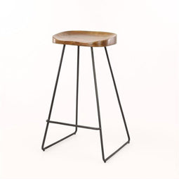 Barstoel Acacia Houten Zitting (set van 4)