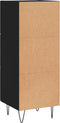 vidaXL - Dressoir - 34,5x34x90 - cm - bewerkt - hout - zwart