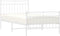 vidaXL - Bedframe - met - hoofd- - en - voeteneinde - metaal - wit - 100x190 - cm