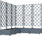 vidaXL - Tuinplanter - met - Trellis - 5 - stuks - Lichtgrijs - 120x120x125,5 - cm