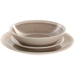 Serviesset Home ESPRIT Beige Grijs Keramiek 18 Onderdelen