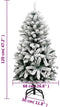 vidaXL - Kunstkerstboom - met - scharnieren - 150 - LED - en - kerstballen - 120 - cm