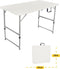 BRASQ Inklapbare Vouwtafel - Campingtafel - 120x60x74cm - Weerbestendig - Wit