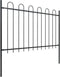 vidaXL - Tuinhek - met - ronde - bovenkant - 8,5x1,2 - m - staal - zwart