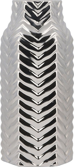 Beliani XANTHOS - Decoratieve vaas - Zilver - Steengoed