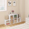 Woltu 6-vaks boekenrek – 90 x 90 x 30 cm – wit MDF – modulair en stijlvol