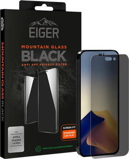 Eiger Privacy Glass Case Friendly Screen Protector Geschikt voor Apple iPhone 14 Pro