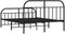 vidaXL - Bedframe - met - hoofd- - en - voeteneinde - metaal - zwart - 135x190 - cm