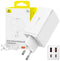 Baseus GaN6 Pro 65W - Snellader - 4 poorten - Wit