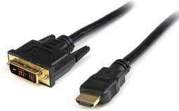 StarTech.com HDMIDVIMM6 - HDMI-naar-DVI-D-kabel 1,8 m - Bidirectioneel - Zwart