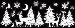 raamsticker Kerstbomen kerst