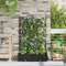 vidaXL - Tuinplanter - met - Trellis - 2 - stuks - Zwart - 80x40x125,5 - cm