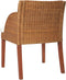 vidaXL - Eetkamerstoelen - 2 - st - met - kussens - natuurlijk - rattan - lichtbruin