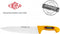 Eikaso Solingen Breed Koksmes 21 cm - Semi Flexibel - Ergonomisch Handvat - Geel