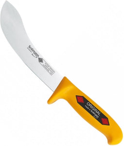 Eikaso Solingen Haakvormig Vilmes - 18 cm - Veiligheidsheft - Stijf Lemmet - Geel