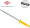 Eikaso Solingen Ovaal Aanzetstaal 31 cm - RVS met Polijstafwerking - Ergonomisch Geel Heft