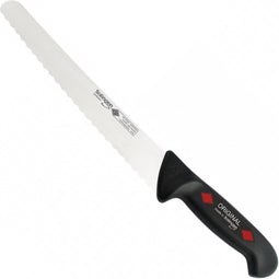 Eikaso Solingen Patisseriemes met Golfpatroon - 26 cm Semi-Flex RVS - Ergonomisch Zwart Heft