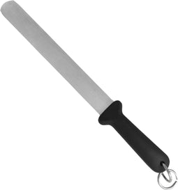 Eikaso Solingen Professioneel RVS Aanzetstaal 29 cm - Grof Slijpoppervlak - Zwart Heft