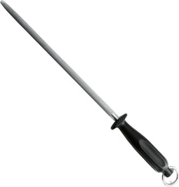 Eikaso Solingen Rond Aanzetstaal 23 cm - Grof - Ergonomisch Zwart Handvat
