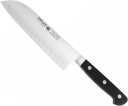 Eikaso Solingen Santokumes 18 cm met Kuilen - Ergonomisch Gastro Handvat - Zwart