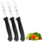 Eikaso Solingen Schilmes - 3 Stuks - Recht Lemmet 8 cm - Ergonomisch Zwart Heft