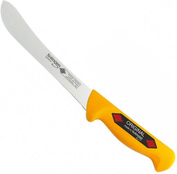Eikaso Solingen Slachtmes voor Professioneel Gebruik - 18 cm Lemmet - Stijf en Scherp - Geel Heft