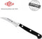 Eikaso Solingen Tourneermes met Krom Lemmet 7 cm - Ergonomisch Gastro Heft - Zwart