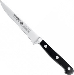 Eikaso Solingen Uitbeenmes 13 cm - Stijf RVS Lemmet - Ergonomisch Zwart Heft