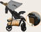 Lionelo Emma Plus - Buggy - 5-punts gordel - Rugleuningverstelling tot ligpositie - Grey Dove