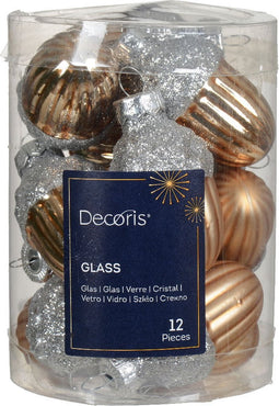 Eikel glas d3h4 cm pec.bruin 12st
